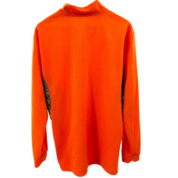American Crown Texas Deer Logo 1/4 Zip Pullover - Orange Camo (Men’s XXL - Picture 8 of 11